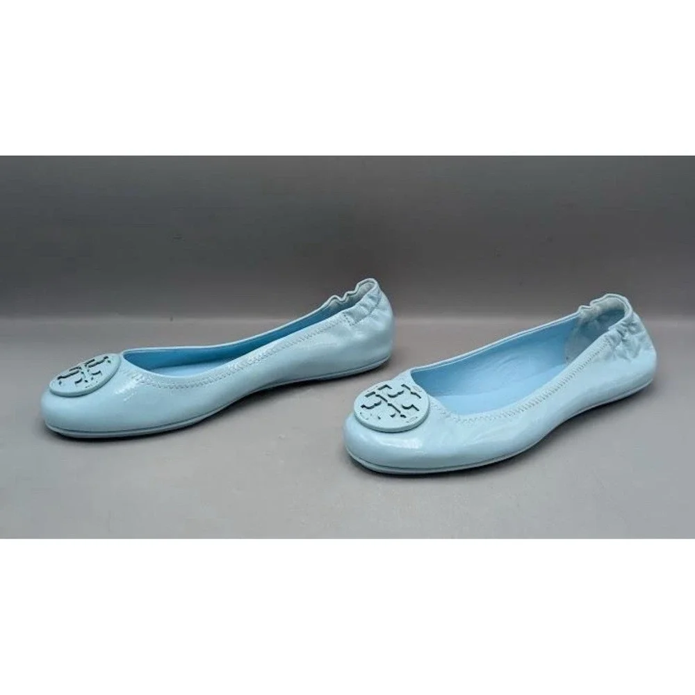 Tory Burch Baby Blue Patent Leather‎ Ballet Flats Size 7.5